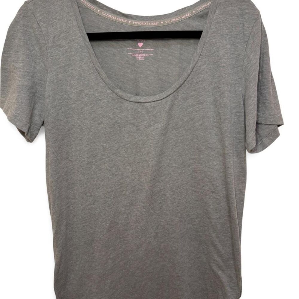 Victoria's Secret Women's Grey Pajama Comfy Sleep Top Nightdress Cotton Shirt